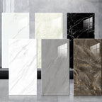 Aarenzza moisture-proof ceramic tile wall sticker for kitchen or bathroom decor with a realistic tile pattern.
