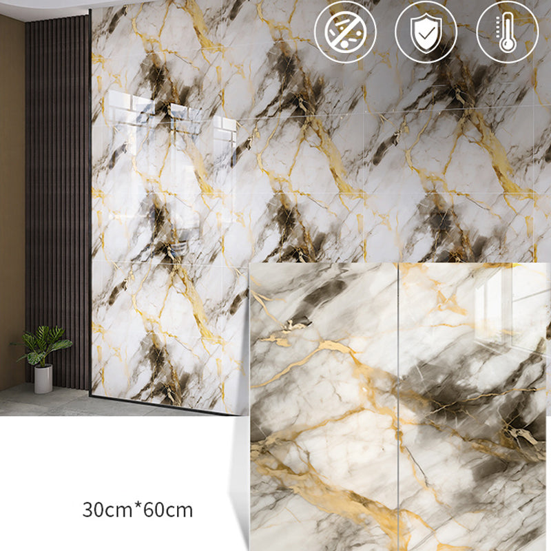 Aarenza moisture-proof ceramic tile wall sticker for kitchen or bathroom, featuring realistic tile pattern in neutral tones.