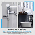 Arenzza Safe & Cozy Shower Thermometer displaying temperature readings on a sleek, digital houseware and kitchen device.