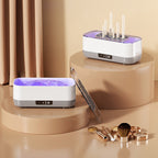 Arenzza portable multifunctional ultrasonic cleaner with stainless steel basin for kitchen and household cleaning tasks.