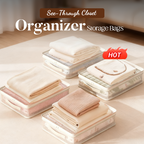 Arenzza see-through closet organizer storage bags for houseware and kitchen, featuring transparent design for easy item viewing.