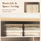 Arenzza see-through closet organizer storage bags for houseware and kitchen, with multiple transparent fabric bags for organization.
