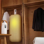Aarenza mini portable foldable clothes dryer for houseware and kitchen, compact design with drying rods and control panel.