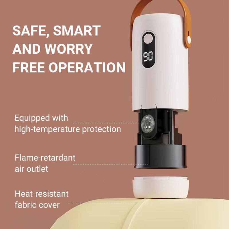 Arenzza mini portable foldable clothes dryer with compact design, perfect for houseware and kitchen use, shown folded and in use.