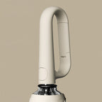 Arenzza reflective safety strip ring buckle umbrella with a black handle and silver reflective strip for visibility during rain.