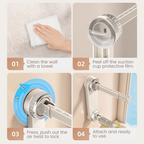 Arenzza foldable telescopic suction-cup hanger rack for kitchen or houseware use, featuring adjustable arms and strong suction cups.