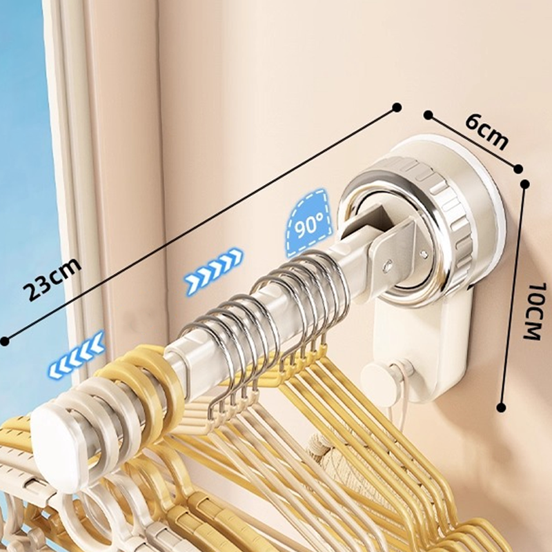 Arenzza foldable telescopic suction-cup hanger rack for kitchen and houseware, shown with its adjustable extendable arms and suction cups.