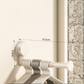 Arenzza foldable telescopic suction-cup hanger rack in kitchen, with adjustable extendable arms and strong suction cups for versatile storage