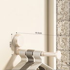 Arenzza foldable telescopic suction-cup hanger rack in kitchen, with adjustable extendable arms and strong suction cups for versatile storage