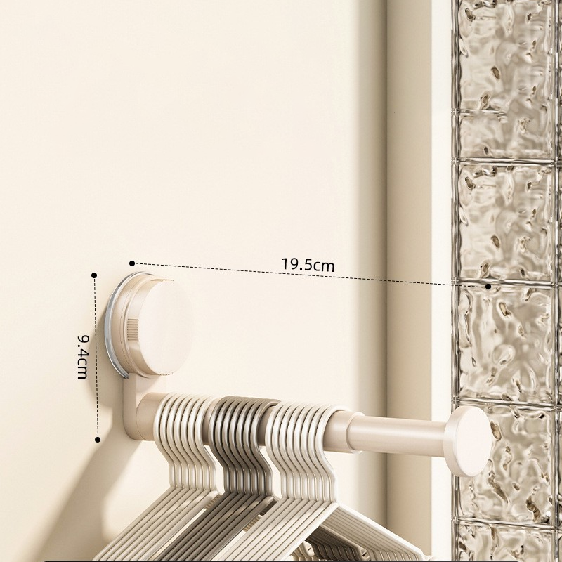Arenzza foldable telescopic suction-cup hanger rack in kitchen, with adjustable extendable arms and strong suction cups for versatile storage