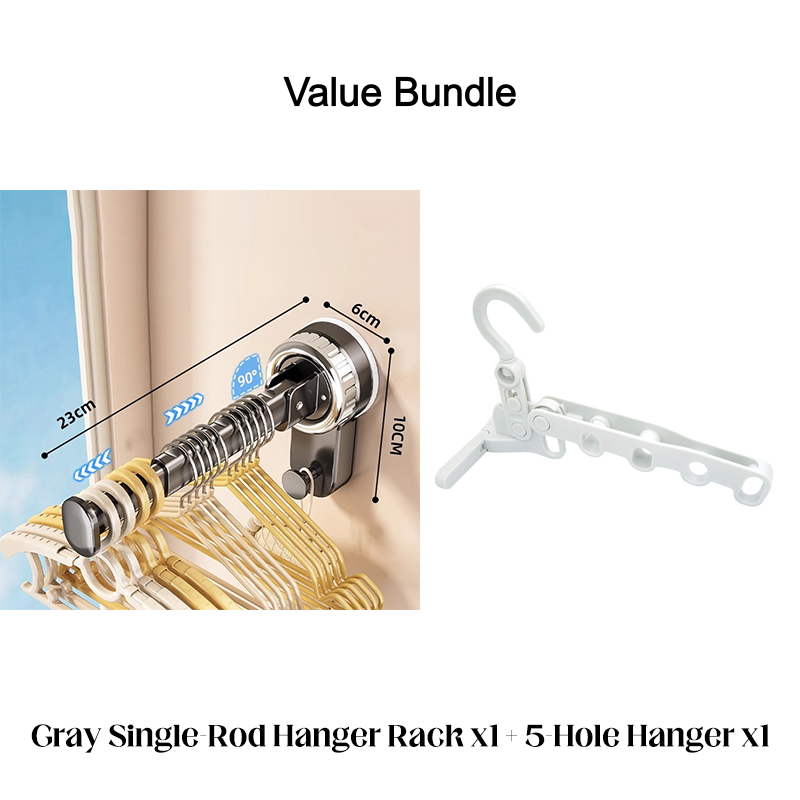 Arenzza foldable telescopic suction-cup hanger rack for kitchen or houseware, with adjustable arms and strong suction cups.