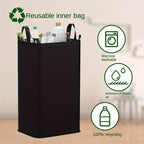 Arenzza foldable recycling bin with lid, compact houseware for kitchen and home, made of durable plastic, shown in a clean kitchen setting.