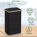 Aarenza foldable recycling bin with lid for kitchen and home, made of durable plastic, compact and space-saving design.