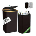 Arenzza foldable recycling bin with lid, compact houseware for kitchen and home use, made of durable plastic in neutral color