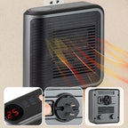 Arenzza 800W wall outlet space heater with adjustable thermostat and timer, compact houseware for efficient room heating.