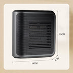 Arenzza 800W wall outlet space heater with adjustable thermostat and timer, designed for efficient indoor heating.