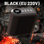 Arenzza 800W wall outlet space heater with adjustable thermostat and timer, designed for efficient heating in home or office.