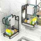 Arenzza kitchen rag organizer and drying rack with slots for drying dishcloths and keeping kitchen surfaces tidy.