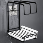 Arenzza kitchen rag organizer and drying rack with multiple slots for cloths and utensils, made of durable metal for kitchen use.