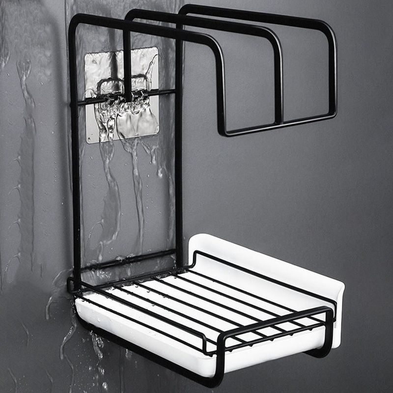 Arenzza kitchen rag organizer and drying rack with multiple slots for cloths and utensils, made of durable metal for kitchen use.