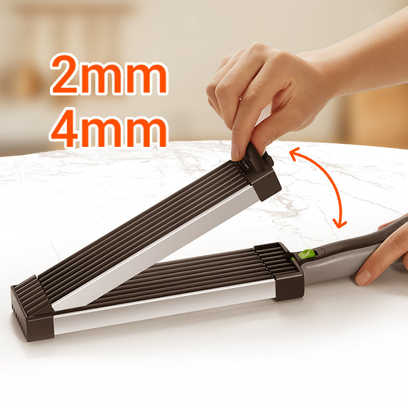 Arenzza manual meat cutter for kitchen use, featuring stainless steel blades and ergonomic handle in a houseware and kitchen setting.