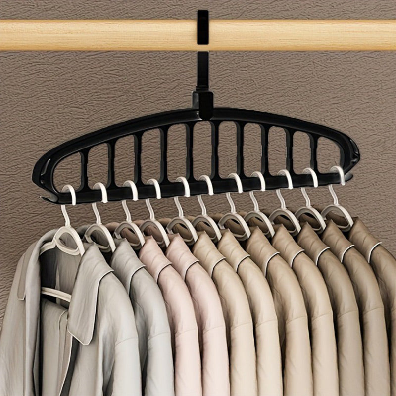 Arenzza multifunctional foldable clothes hanger with 11 holes, made of durable houseware material, displayed on a clean background.