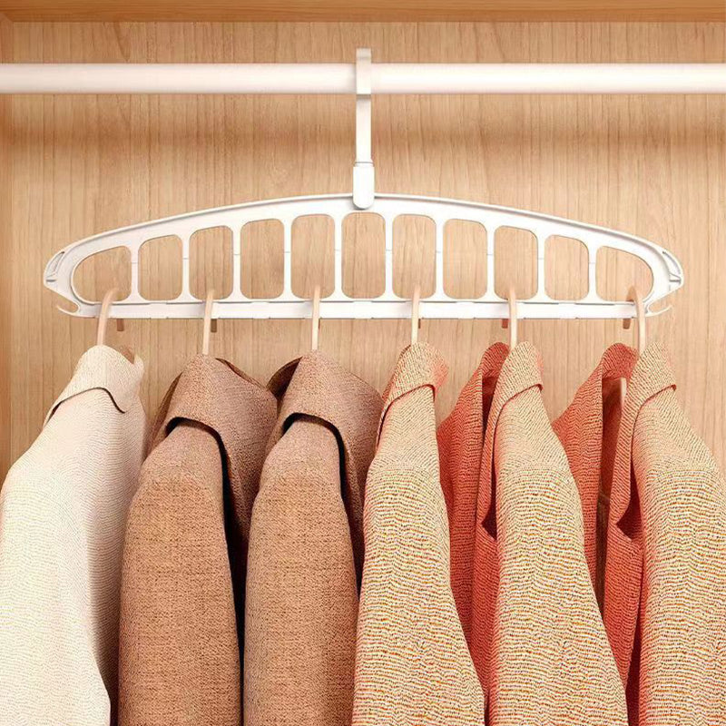 Arenzza multifunctional foldable clothes hanger with 11 holes, made of durable houseware and kitchen material, displayed in use.