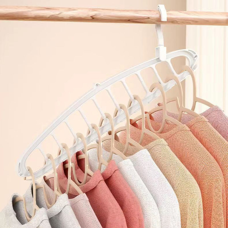 Arenzza multifunctional foldable clothes hanger with 11 holes, made of durable plastic for versatile kitchen and houseware use.