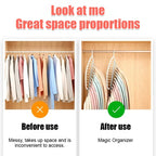 Arenzza multifunctional foldable clothes hanger with 11 holes, designed for houseware and kitchen use, showing its compact, foldable design.