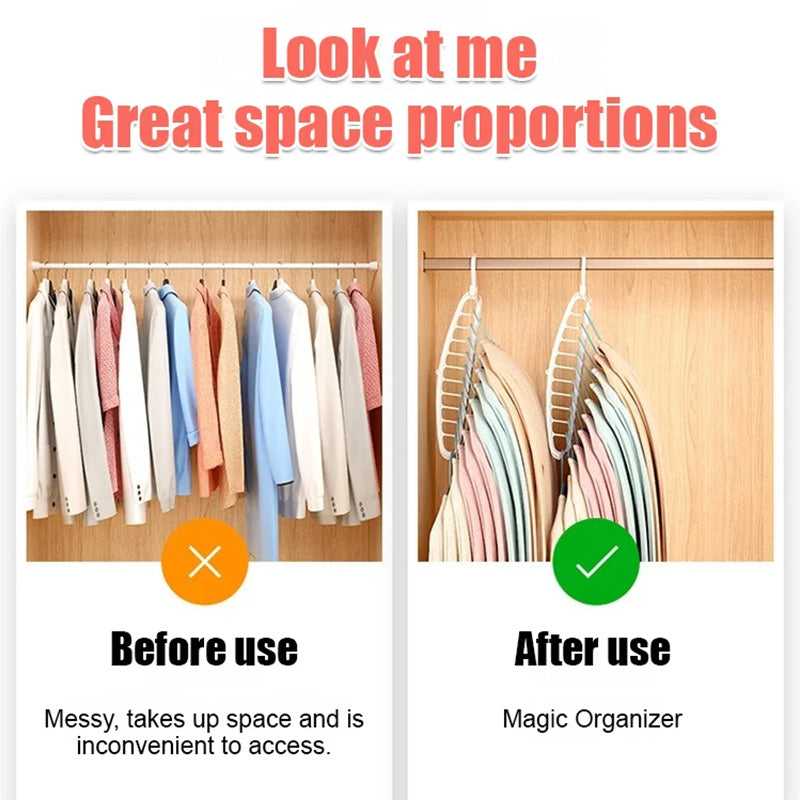 Arenzza multifunctional foldable clothes hanger with 11 holes, designed for houseware and kitchen use, showing its compact, foldable design.