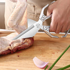 Arenzza heavy-duty multifunctional kitchen shears with stainless steel blades and ergonomic handles for versatile kitchen tasks.