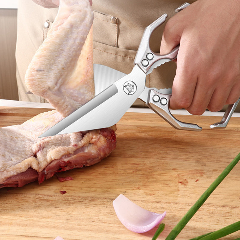 Arenzza heavy-duty multifunctional kitchen shears with stainless steel blades and ergonomic handles for versatile kitchen tasks.