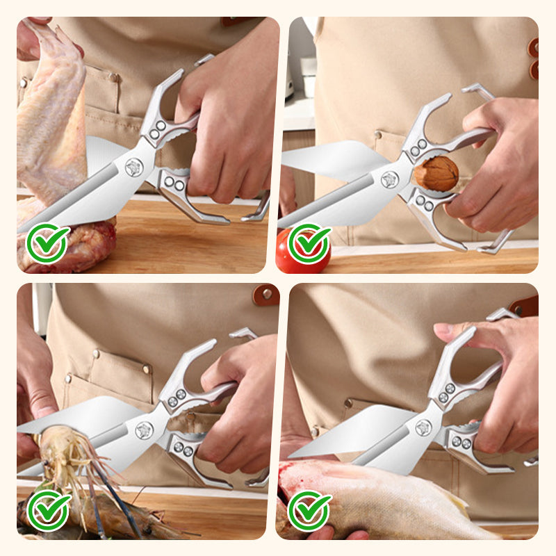 Arenzza heavy-duty kitchen shears with stainless steel blades and ergonomic handles, suitable for various houseware and kitchen tasks.