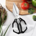 Arenzza heavy-duty kitchen shears with stainless steel blades and ergonomic handles, designed for versatile kitchen tasks.