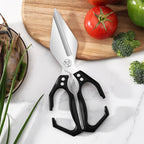 Arenzza heavy-duty kitchen shears with stainless steel blades and ergonomic handles, designed for versatile kitchen tasks.