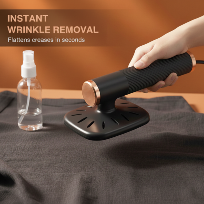 Aarenzza portable mini USB handheld iron for houseware and kitchen, shown in compact design with handle and power cord.