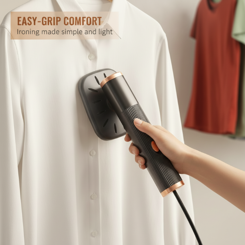 Arenzza portable mini USB handheld iron for quick clothing touch-ups, compact houseware and kitchen tool with a sleek design.