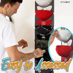 Arenzza hanging hat holder with multiple pockets for organizing hats and accessories in the house or kitchen.