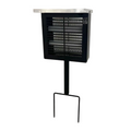 Aarenza solar-powered outdoor bug zapper hanging with LED light, designed for outdoor insect control in a houseware and kitchen setting.