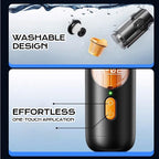 Arenzza 5-in-1 smart handheld vacuum cleaner kit with multiple attachments for home cleaning, shown with accessories and compact design.