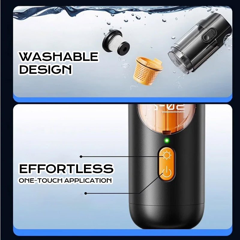Arenzza 5-in-1 smart handheld vacuum cleaner kit with multiple attachments for home cleaning, shown with accessories and compact design.
