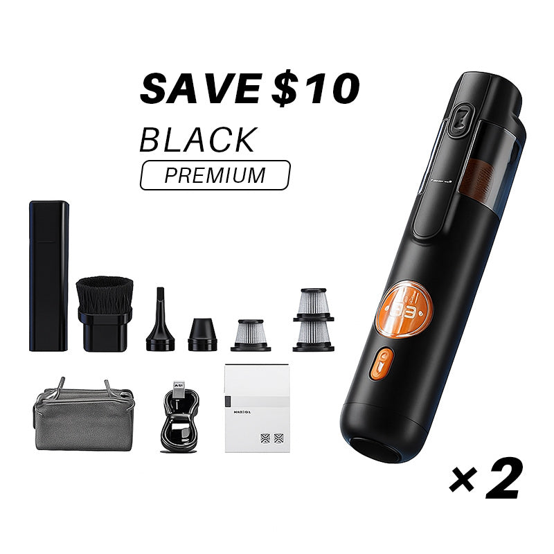 Arenzza 5-in-1 smart handheld vacuum cleaner kit with various attachments, designed for house and kitchen cleaning tasks.