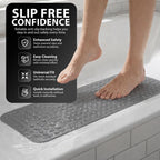 Arenzza 40x16-inch non-slip bathtub mat with suction cups, designed for safe, secure bath surfaces in the bathroom.
