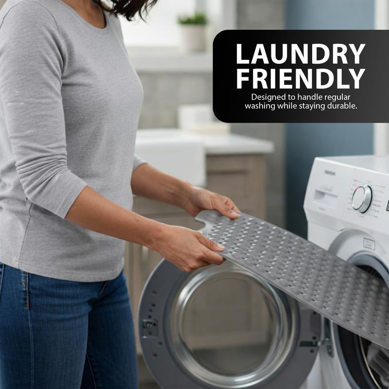 Arenzza 40x16-inch non-slip bathtub mat with suction cups, designed for safety and comfort in the bathroom.