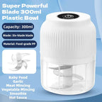 Arenzza cordless mini electric garlic chopper with stainless steel blades and compact design for easy kitchen use.