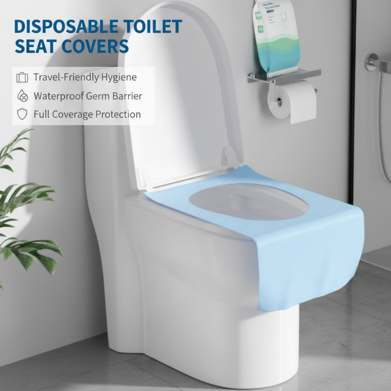 Aarenza disposable waterproof toilet seat covers pack for hygienic bathroom use, featuring a clean, sealed design.