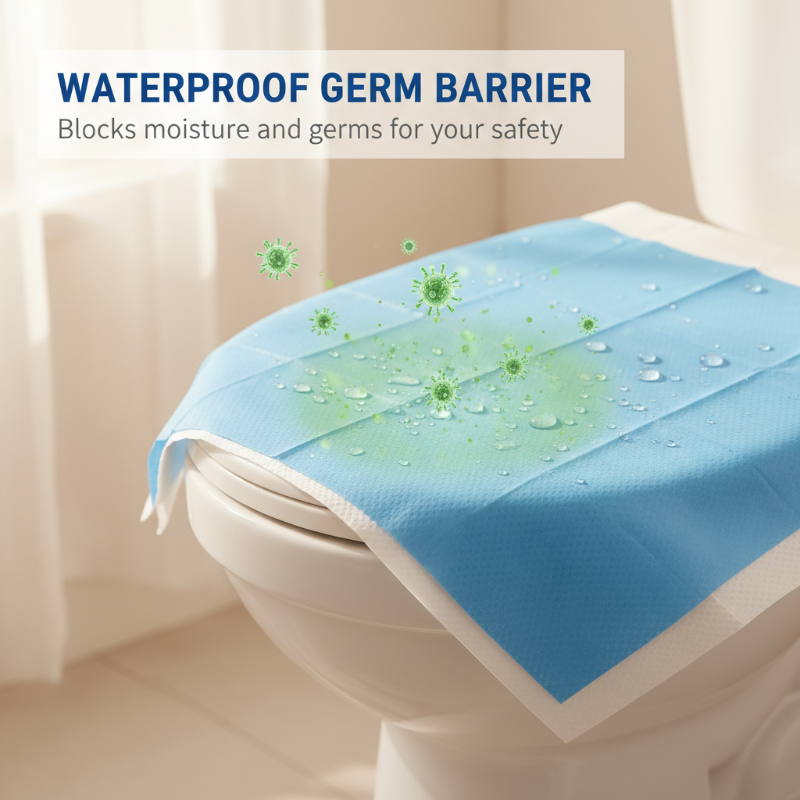 Aarenza waterproof disposable toilet seat covers pack, showing sealed covers designed for hygiene and bathroom use.