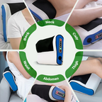 Arenzza multifunctional deep kneading massage pillow with heat, featuring textured surface and adjustable straps for neck and back relief.