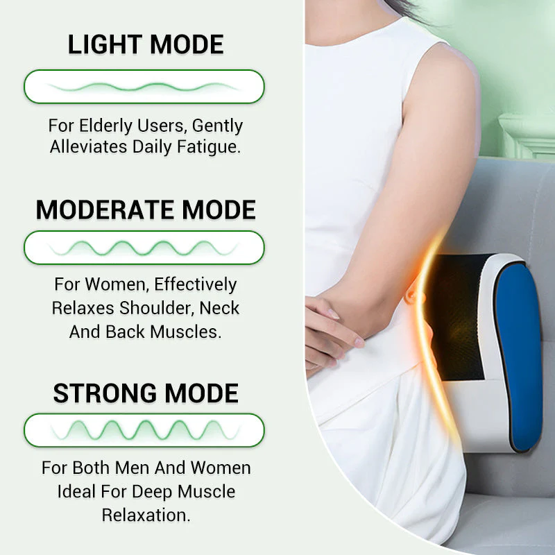 Arenzza multifunctional deep kneading massage pillow with heat, designed for relaxing neck and shoulder massage at home.