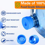 Arenzza reusable silicone water container cap in bright green, designed to seal bottles and prevent leaks in kitchen and houseware.